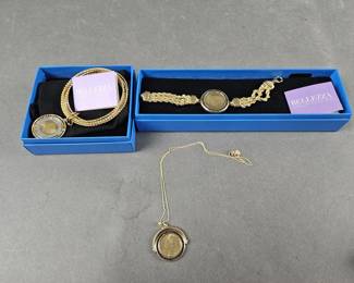 Lot 47 | Bellezza Coin Necklace and Bracelets