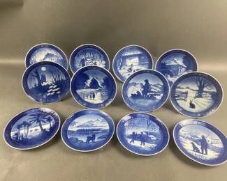 Lot 369 | Vintage Royal Copenhagen Blue Plates