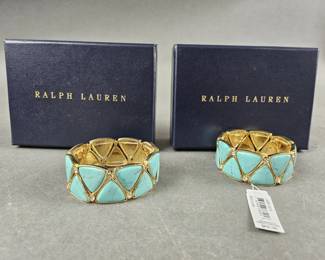 Lot 30 | 2 Ralph Lauren Turquoise Cuffs