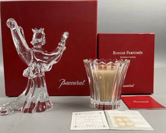 Lot 37 | Baccarat Crystal Angel & Bougie Candle Signed