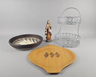 Lot 289 | 2 Tier Organizer, Zebra Clay Bowl & More!