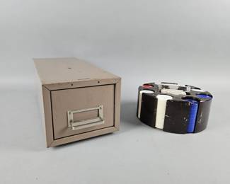 Lot 400 | Vtg Steelmaster Index File Drawer & Poker Caddy