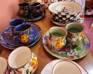 Over 2 dozen MacKenzie-Childs items, several with serial numbers.