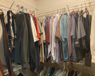 Men's clothing 40x29, XL, shoes 10.5