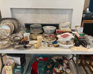 Silver plate serving pieces and more