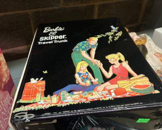 Barbie and Skipper box with clothes