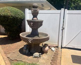 Large triple pool fountain