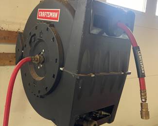 Wall mount air compressor hose reel