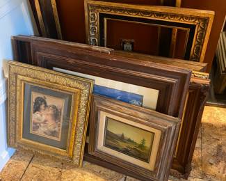 Vintage frames and prints