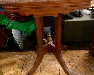 Eastlake marble-top parlor table