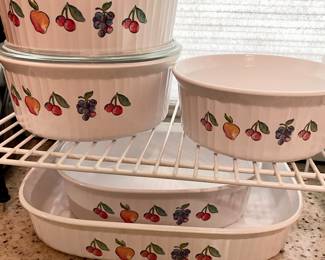 Corning Ware Fruit Basket pattern