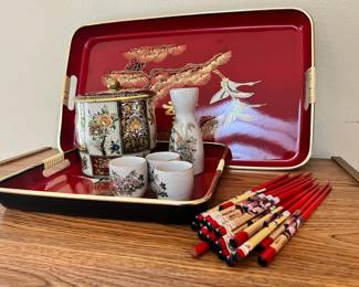Assortment of Japanese Lacquerware
