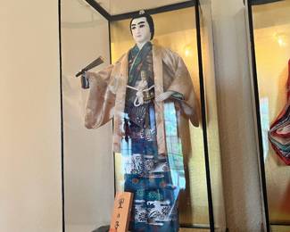 Japanese Samurai Doll with Display Case