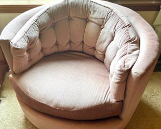 Tan MCM Barrel Chair