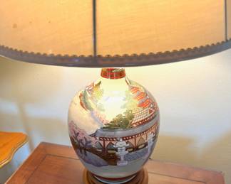 Japanese Porcelain Table Lamp