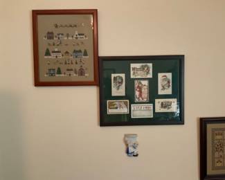FRAMED ANTIQUE POST CARDS