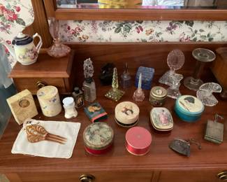 DRESSER BIOXES, PREFUME BOTTLES