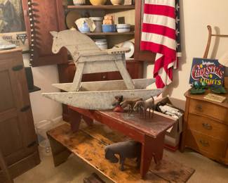 ANTIQUE ROCKING HORSE