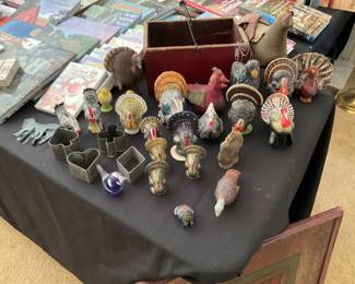 VINTAGE TURKEYS , CANDLES AND MIX 