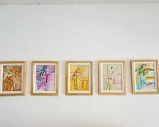  Alex Gonzales Figurative Series oil painting artwork 5 piece set