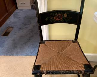 #41	Black Chair w/Rushing Seat (as is finish) - as is finish	 $20.00 
