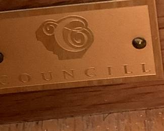 #29	Wood Councill Table w/2 Doors & 1 Drawers (as is finish) - 22x16x28	 $65.00 
