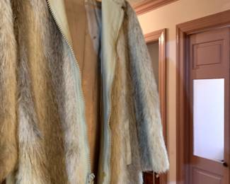 #156	Vtg. Fur Coat w/Hood - Ladies Small 	 $20.00 
