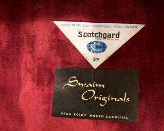 #30	Swaim Red Velvet Side Chair 	 $65.00 
