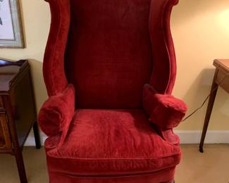#30	Swaim Red Velvet Side Chair 	 $65.00 
