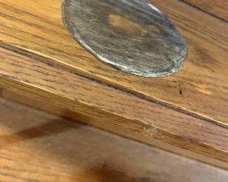 #63	oak drop front desk with cubbies inside and 3 drawers 30x16-30-63  (as is finish)	 $125.00 
