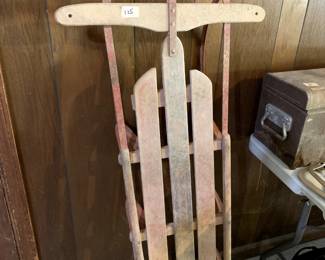 #125	Antique Sled (as is some wood broken)	 $20.00 
