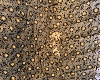 #201	scrappy quilt hand quilted and piece 70x72 as is back fabric 	 $40.00 
