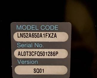 #95	Samsung 52" Model LN52A550A1FXZA w/remote	 $75.00 
