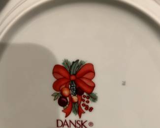 #187	Dansk christmas China set 4 place settings 	 $30.00 
