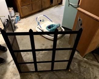 #113	Very Heavy Fireplace Screen - Black Cast Iron - 31x12x32	 $75.00 

