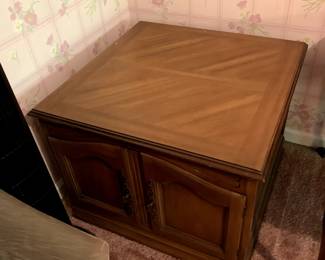 #160	2 Door Wood Side Table - 28x27x21	 $160.00 
