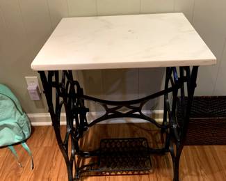 #64	Cast Iron Singer Bottom w/marble top - 25x21x29 	 $100.00 
