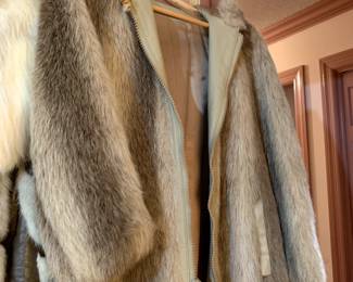 #156	Vtg. Fur Coat w/Hood - Ladies Small 	 $20.00 
