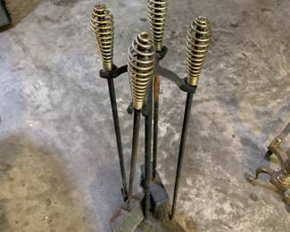 #124	Cast Iron 4 pc. Fireplace Set	 $20.00 
