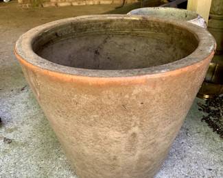 #131	Tan Heavy Clay glazed Pot 21"D x 18" T	 $75.00 

