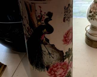 #75	Peacock Asian Style Vase - 5x11	 $35.00 
