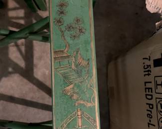 #108	Set of 4 Wood Asian Directors Chairs (missing Fabric)	 $40.00 
