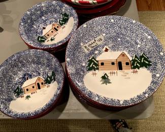 #188	FWC made in Thailand winter China 8 plates and 8 bowls 	 $48.00 
