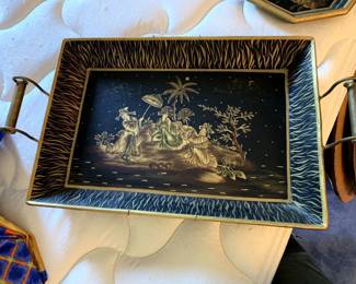 #52	Metal Tray w/handles from "The Rock House" Guntersville, AL  22x13	 $30.00 
