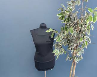 Dress mannequin & fake plant