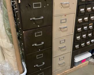 2 tall vintage file cabinets. A small one available too.