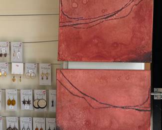 Enamel art and earrings