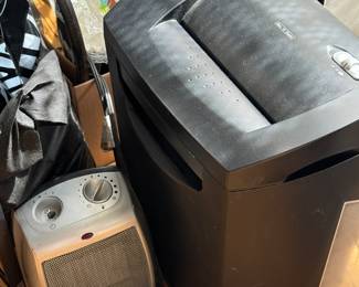 Small space heater & paper shredder
