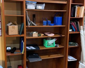 3 separate bookcases