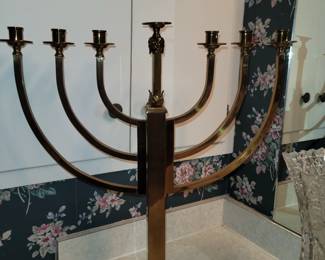 Large brass menorah
